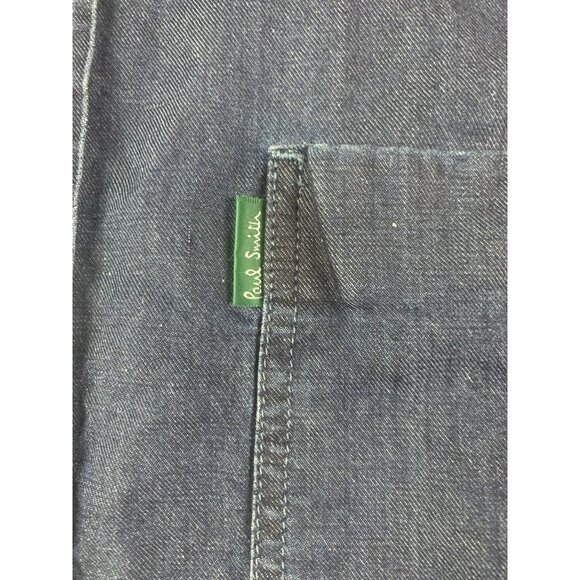 Paul Smith Jeans Mens 100% Cotton Long Sleeve Button Up Shirt Size M Blue - Picture 5 of 10